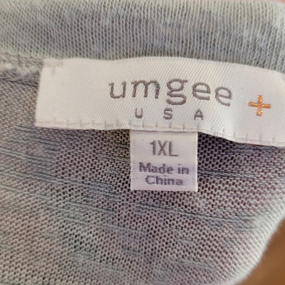 Umgee 1XL Sage Green Dolman Cap Sleeve Sweater Oversized Asymmetrical Lagenlook - Picture 3 of 7